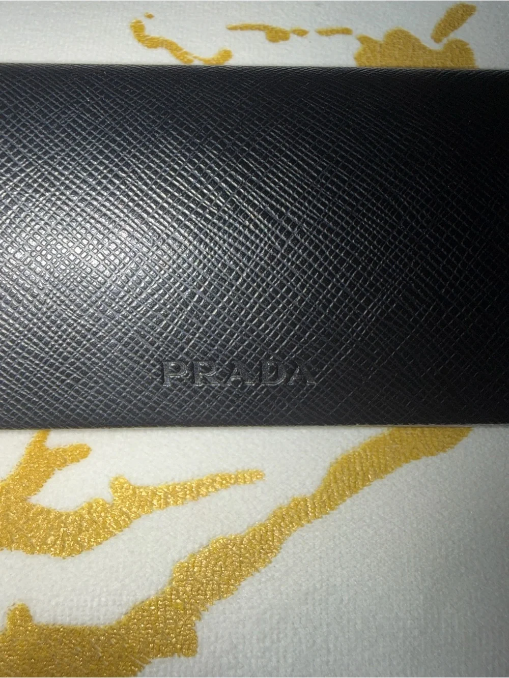 Prada Black Saffiano Leather Glasses Case